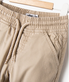 pantalon jogger en coton bebe garcon beige standardG500101_2