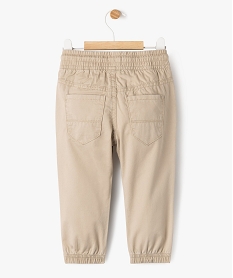 pantalon jogger en coton bebe garcon beige standardG500101_4