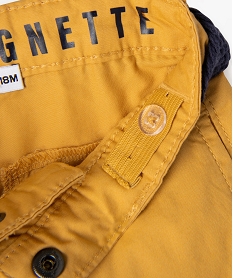short en twill avec ceinture tressee bebe garcon - lulucastagnette jauneG500701_3
