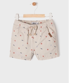 GEMO Short en toile à taille ajustable bébé garçon beige standard