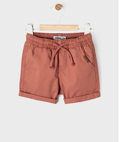 GEMO Bermuda en toile à taille élastiquée bébé garçon marron chine