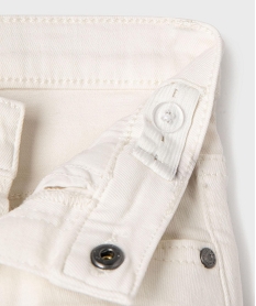 short en coton stretch avec taille ajustable bebe garcon blancG501201_2