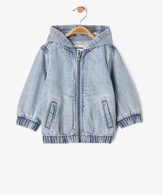 GEMO Blouson en jean à capuche bébé garçon Bleu