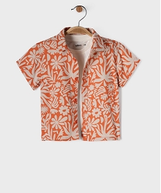 GEMO Ensemble 2 pièces chemise et tee-shirt bébé garçon orange standard