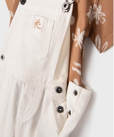 ensemble 2 pieces bebe garcon salopette et tee-shirt blancG503101_2