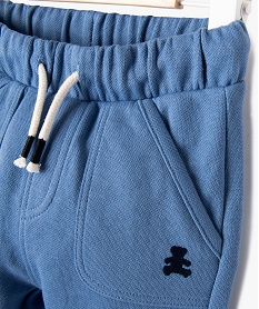 pantalon en maille piquee bebe garcon - lulucastagnette bleu standardG503601_2