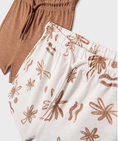 short en coton avec taille ajustable bebe garcon (lot de 2) blancG504701_2