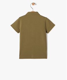 polo manches courtes avec col zippe bebe garcon kaki standardG505301_3