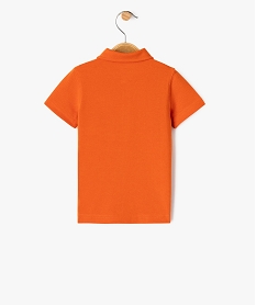 polo manches courtes avec col zippe bebe garcon orange standardG505401_3