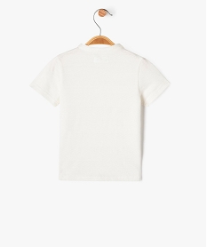 tee-shirt manches courtes avec col tunisien bebe garcon blancG505501_3