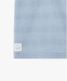 tee-shirt manches courtes avec col tunisien bebe garcon bleu standardG505601_3