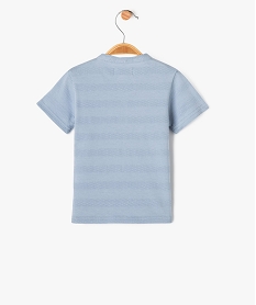 tee-shirt manches courtes avec col tunisien bebe garcon bleu standardG505601_4