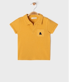 GEMO Polo manches courtes en coton bouclette bébé garçon - LuluCastagnette Jaune