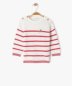 GEMO Pull rayé en fine maille bébé garçon - LuluCastagnette Beige