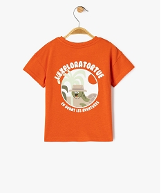tee-shirt manches courtes avec large motif dos bebe garcon orange standardG507201_3