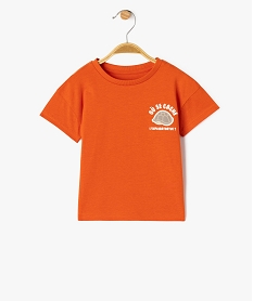 tee-shirt manches courtes avec large motif dos bebe garcon orange standardG507201_4