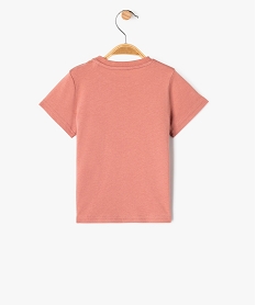 tee-shirt manches courtes a message bebe garcon roseG507901_3