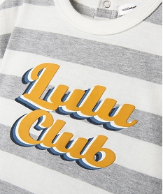 tee-shirt manches courtes a rayures bebe garcon - lulucastagnette imprimeG508801_2