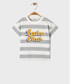 tee-shirt manches courtes a rayures bebe garcon - lulucastagnette imprimeG508801_4