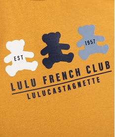 tee-shirt manches courtes avec logos et inscriptions bebe - lulucastagnette jauneG508901_3