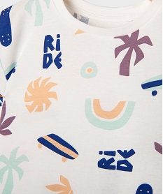tee-shirt manches courtes a motifs skate bebe garcon blancG509101_2