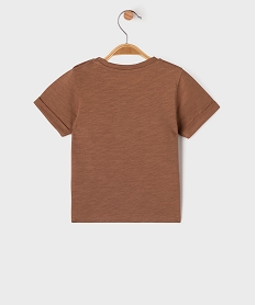 tee-shirt manches courtes avec inscription bebe garcon marron standardG509301_3