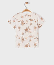 tee-shirt manches courtes a motifs palmiers bebe garcon blancG509401_3