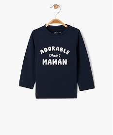GEMO Tee-shirt manches longues à message bébé garçon navy