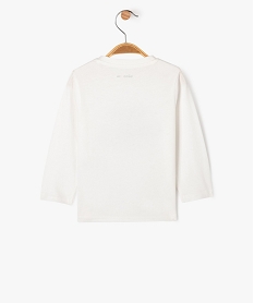 tee-shirt manches longues a message bebe garcon blanc standard tee-shirts manches longuesG510801_3