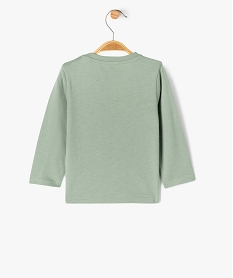 tee-shirt manches longues en coton imprime bebe garcon vert standardG510901_3