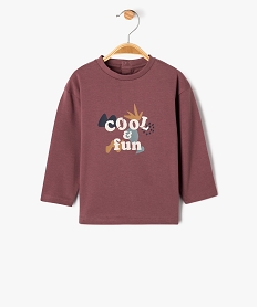 tee-shirt manches longues a message bebe garcon roseG511501_4