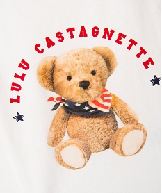 tee-shirt manches longues imprime ourson bebe garcon - lulucastagnette beigeG511601_2