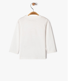 tee-shirt manches longues imprime ourson bebe garcon - lulucastagnette beigeG511601_4