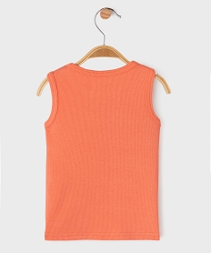 debardeur en maille cotelee bebe garcon orange vifG512401_3