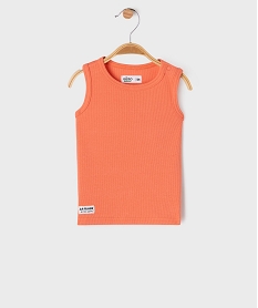 debardeur en maille cotelee bebe garcon orange vifG512401_4