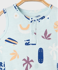 combishort sans manches avec motif estival bebe garcon bleu standardG512801_2