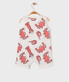 combishort avec motifs crustaces bebe garcon blancG513001_3