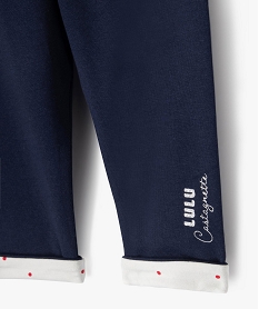 legging reversible bebe fille - lulucastagnette bleu leggingsG513101_2