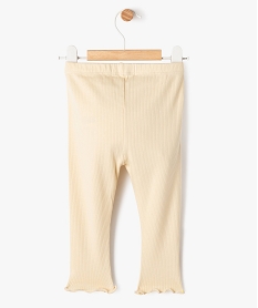 legging en maille cotelee avec bas fronce bebe fille blanc chine leggingsG513201_3