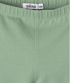 legging uni en maille resistante bebe fille vert standard leggingsG513401_2