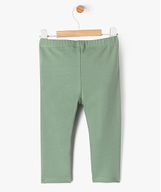 legging uni en maille resistante bebe fille vert standard leggingsG513401_3