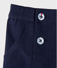 short a ponts ample avec boutons fantaisie bebe fille - lulucastagnette bleunavyG513701_3