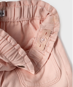short en twill de coton bebe fille rose standardG514301_2