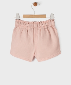 short en twill de coton bebe fille rose standardG514301_3
