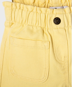 short en twill de coton bebe fille jaune standardG514401_2