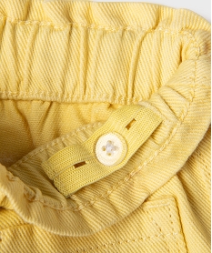short en twill de coton bebe fille jaune standardG514401_3