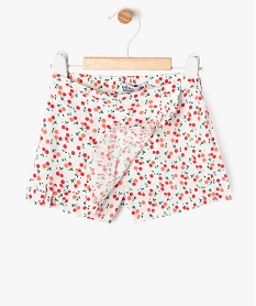 jupe short fluide imprime cerises bebe fille multicoloreG514501_2