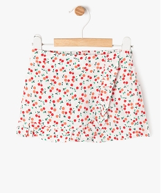 jupe short fluide imprime cerises bebe fille multicoloreG514501_4