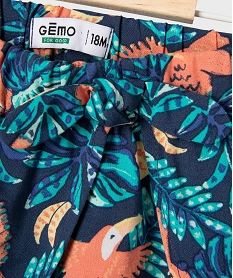 jupe short fluide imprime tropical bebe fille multicoloreG514601_2