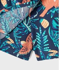 jupe short fluide imprime tropical bebe fille multicoloreG514601_3